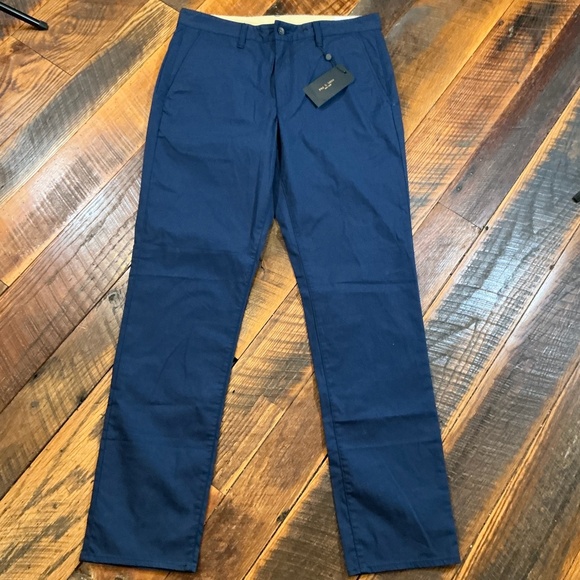 rag & bone Fit 2 Flyweight Chino Pants Dark Navy Slim Fit Men’s Size 34 NWT - Picture 3 of 14